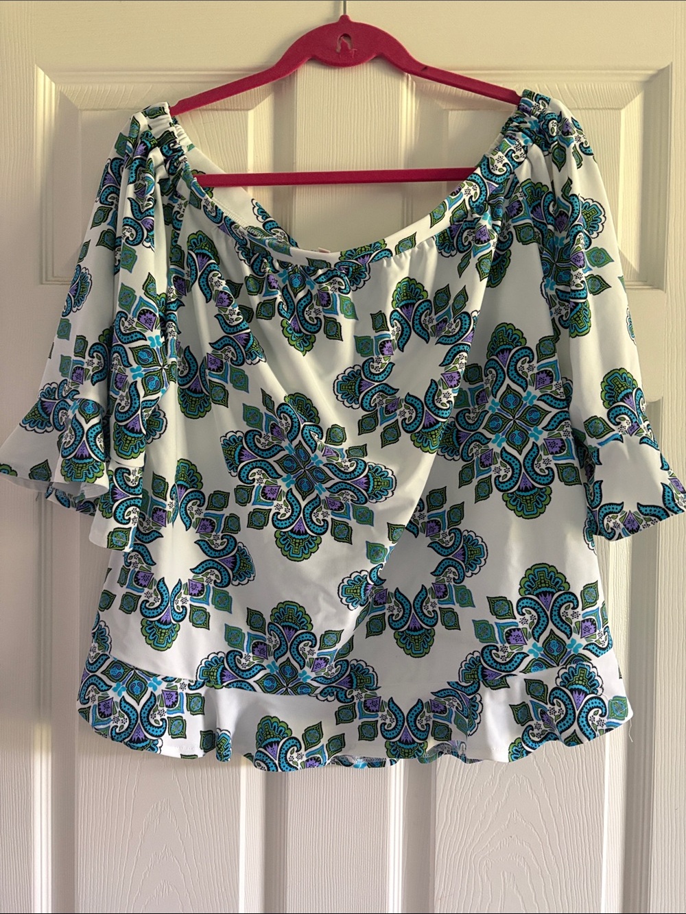 Jude Connally Off-Shoulder Floral Print Top